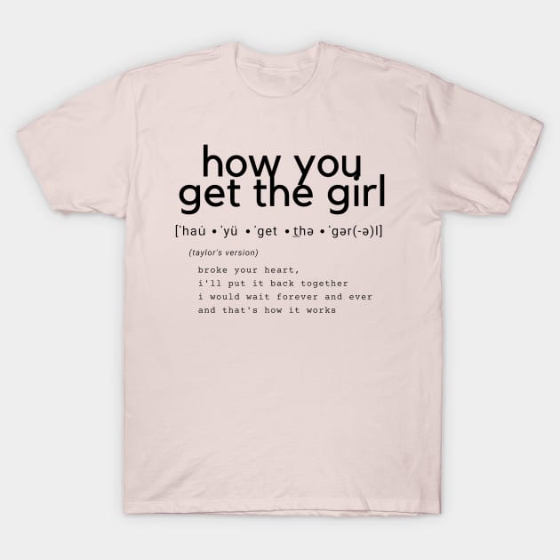 how you get the girl T-Shirt by j__e